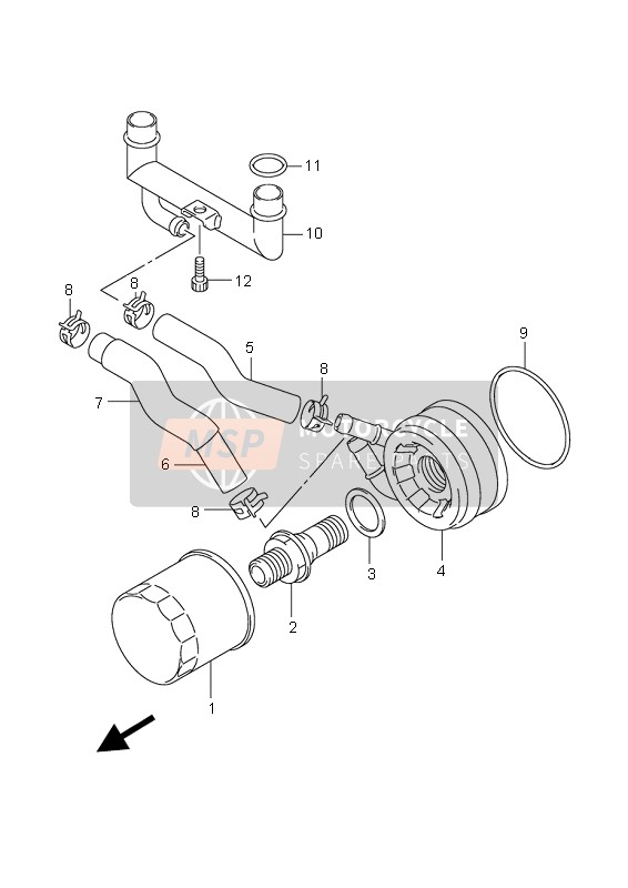 Suzuki AN650A BURGMAN EXECUTIVE 2006 Oil Cooler for a 2006 Suzuki AN650A BURGMAN EXECUTIVE